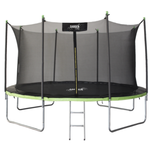 TRAMPOLINA 12FT 374 CM Z DRABINKĄ I SIATKĄ WEWNĘTRZNĄ