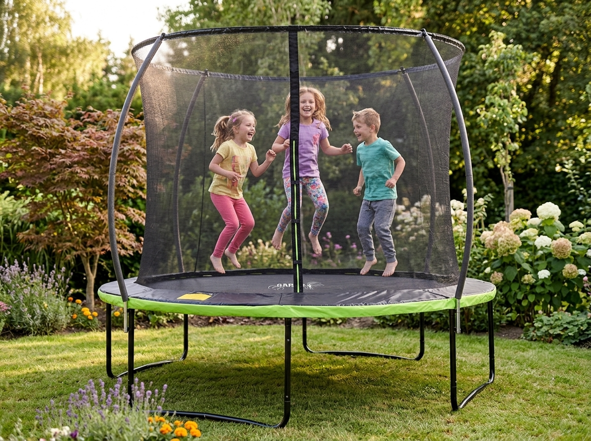 TRAMPOLINA 12FT 374 CM Z DRABINKĄ I SIATKĄ WEWNĘTRZNĄ - obrazek 8