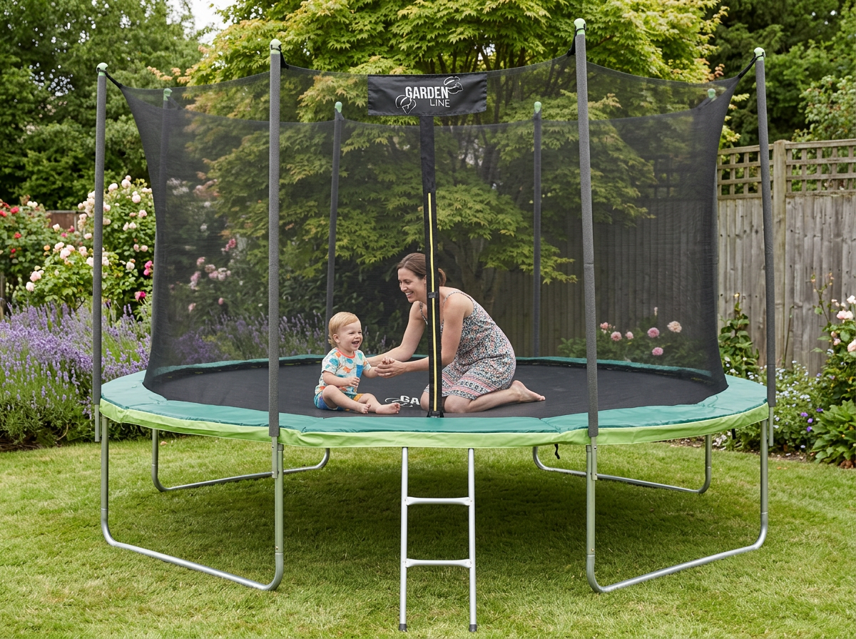 TRAMPOLINA 12FT 374 CM Z DRABINKĄ I SIATKĄ WEWNĘTRZNĄ - obrazek 7