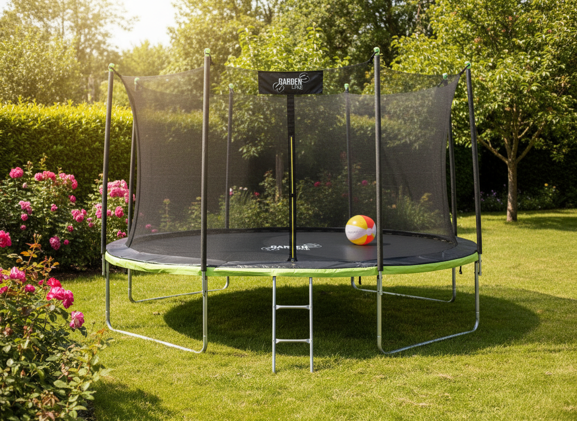 TRAMPOLINA 12FT 374 CM Z DRABINKĄ I SIATKĄ WEWNĘTRZNĄ - obrazek 5
