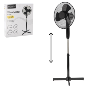 WENTYLATOR STOJĄCY CZARNY 45W
