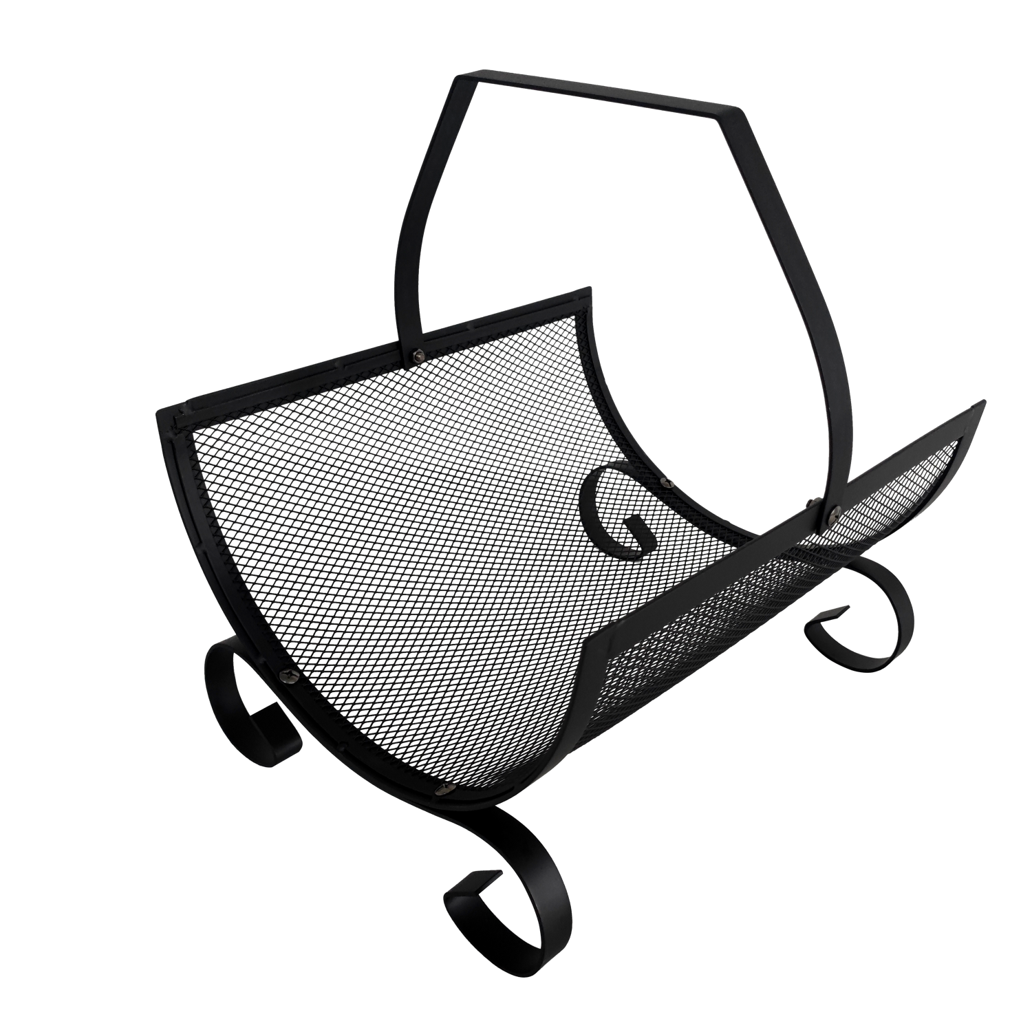 METALOWY STOJAK NA DREWNO Z UCHWYTEM 38X33X38CM - obrazek 2