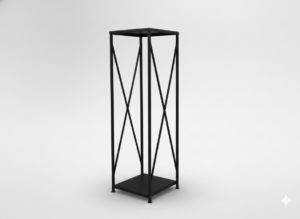 METALOWY STOJAK NA DREWNO OPAŁOWE 34X34X111CM