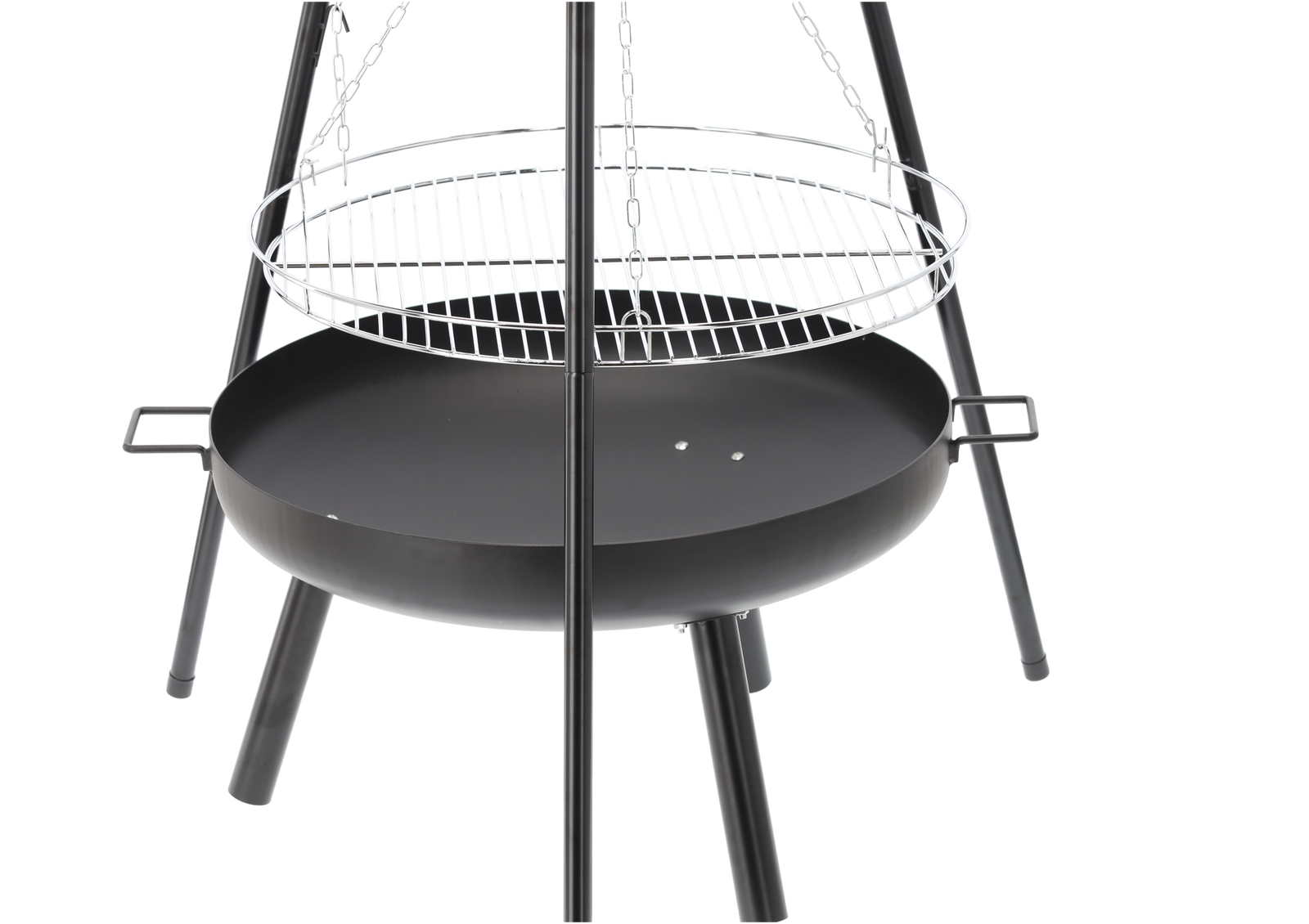 GRILL WISZĄCY REGULOWANY NA TRÓJNOGU 64,5 x 64,5 x 150 CM - obrazek 4