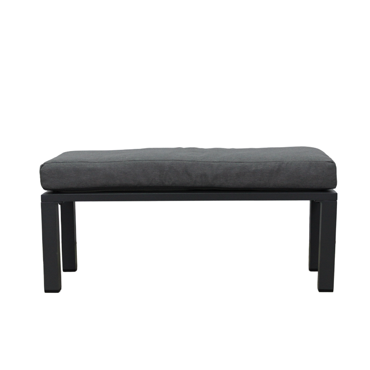 ZESTAW MEBLI ALUMINIOWYCH (SOFA NAROŻNA + PUFA + STOLIK) SZARY + SZARE PODUSZKI - obrazek 9