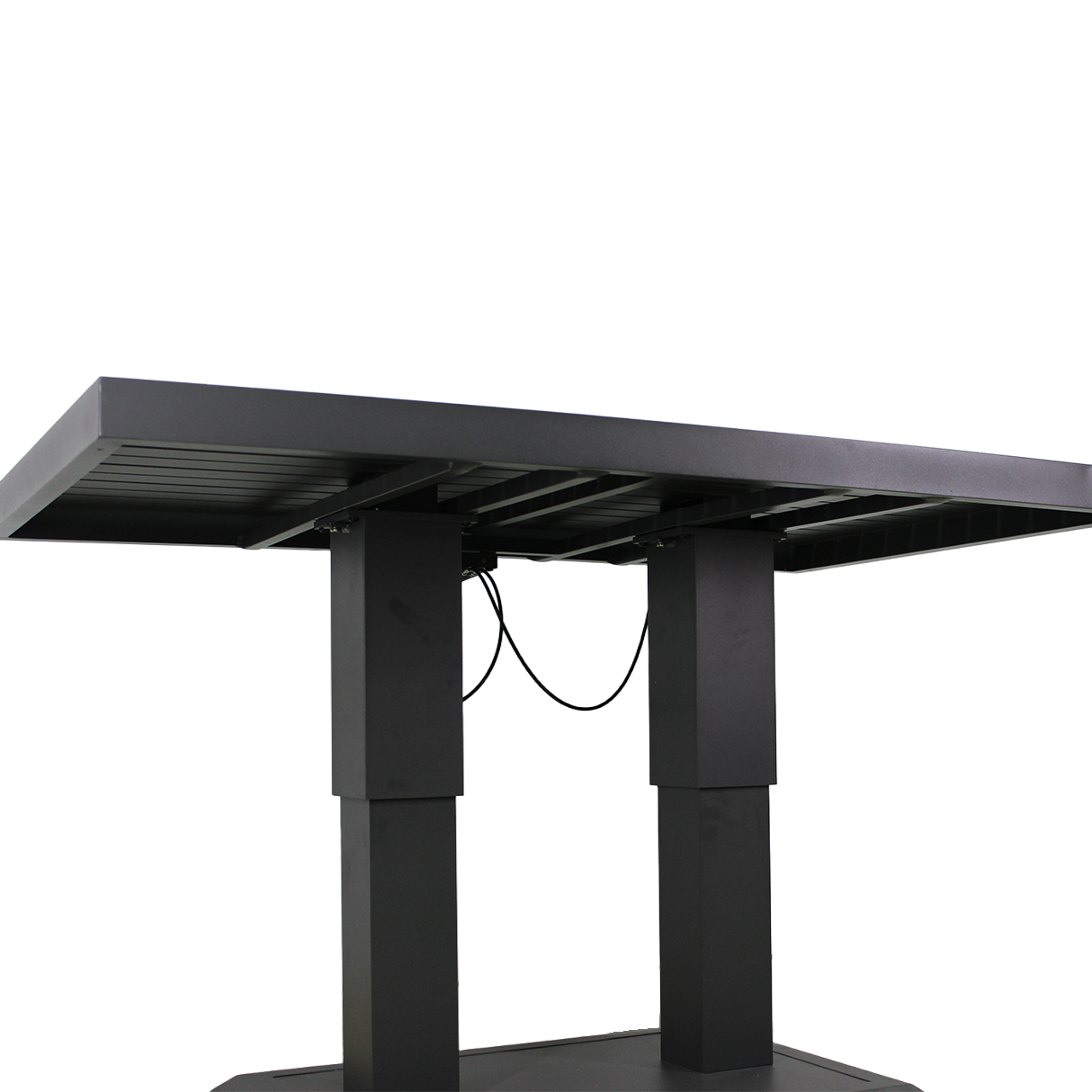 ZESTAW MEBLI ALUMINIOWYCH (SOFA NAROŻNA + PUFA + STOLIK) SZARY + SZARE PODUSZKI - obrazek 14