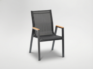 STALOWE KRZESŁO OGRODOWE POLYWOOD 61 x 56 x 90 CM CZARNE
