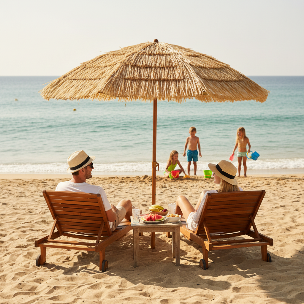 PARASOL PLAŻOWY HAWAJSKI 155CM *8371 - obrazek 2
