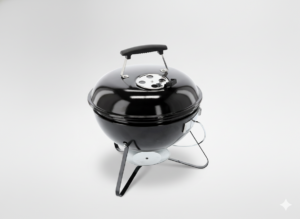 GRILL WĘGLOWY KULISTY NA NÓŻKACH Z POKRYWĄ 37 x 28/44 CM