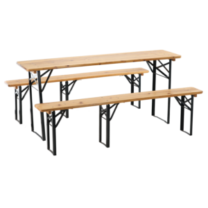 ZESTAW BIESIADNY - STÓŁ 177 x 46 x 77 cm + 2 ŁAWKI 177 x 23 x 47 cm *2745