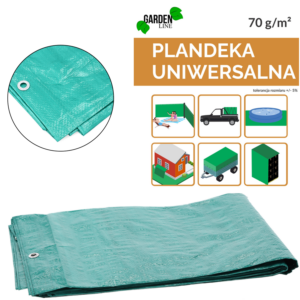 PLANDEKA 18 X 10 M (+/- 5%) 70GSM 3%UV ZIELONA *7033