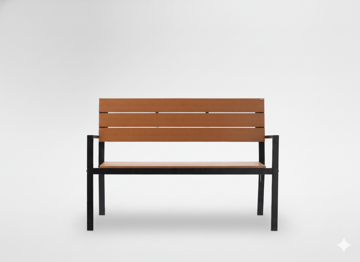 ŁAWKA DO OGRODU 118 x 54 x 77 CM BRĄZOWA - obrazek 2