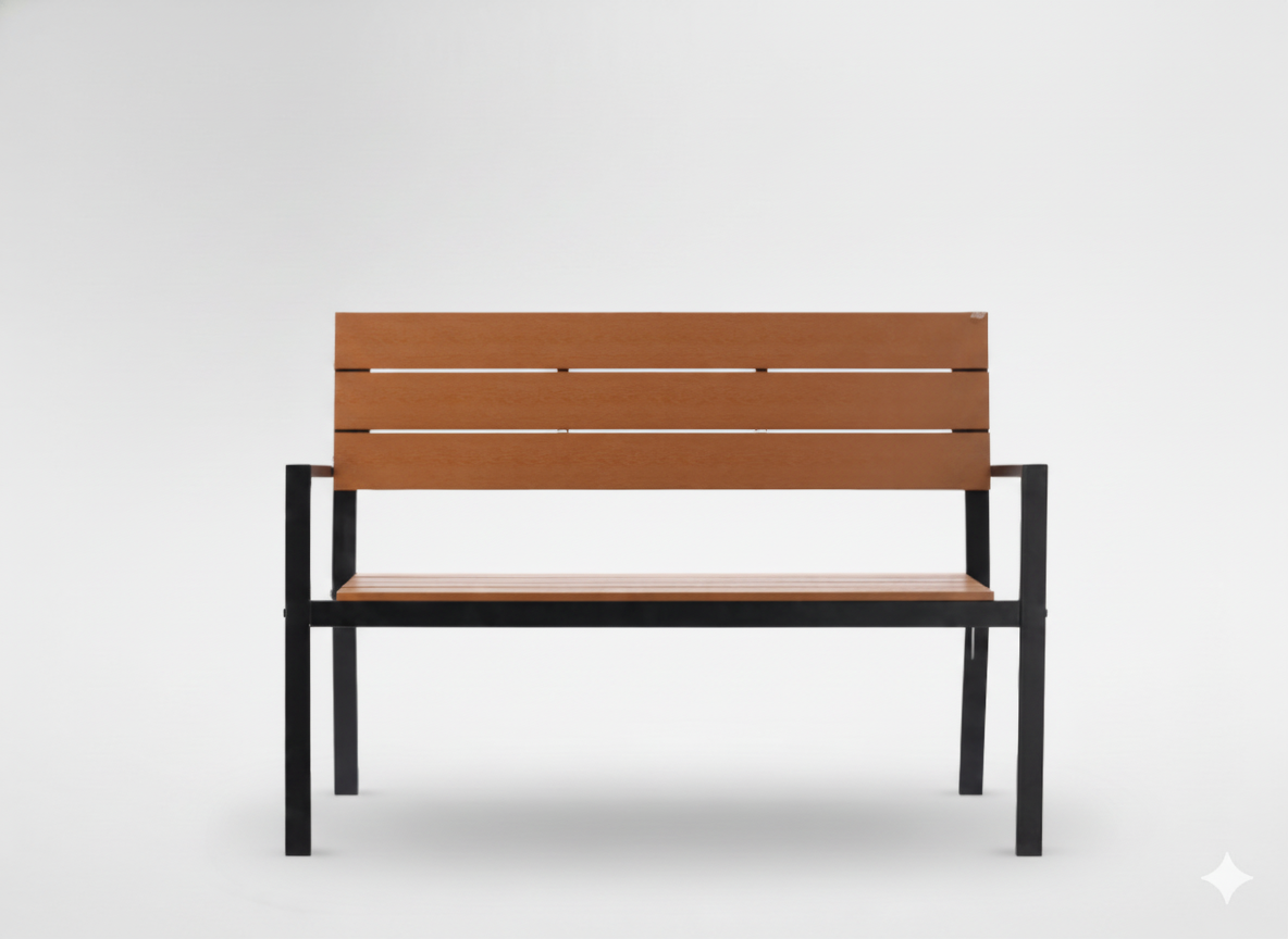 ŁAWKA DO OGRODU 118 x 54 x 77 CM BRĄZOWA - obrazek 3