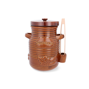 POJEMNIK CERAMICZNY 3,5L NA OGÓRKI ZE SZCZYPCAMI MIODOWY *3170