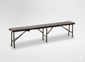 ŁAWKA TURYSTYCZNA SKŁADANA 180 x 25 x 43 CM BRĄZOWA