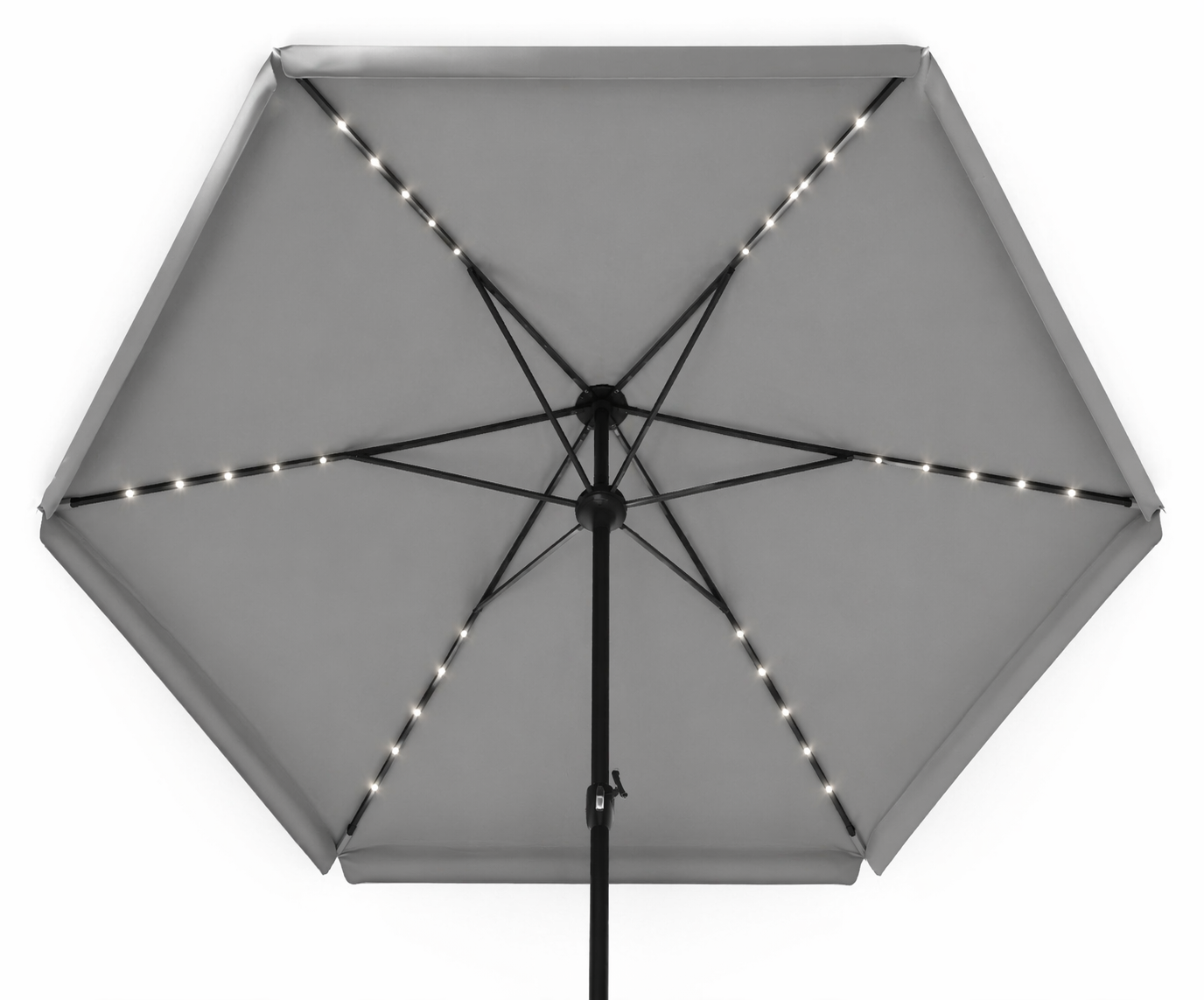 PARASOL OGRODOWY 3 M SZARY "BANANA" Z POKROWCEM Z LED - obrazek 5