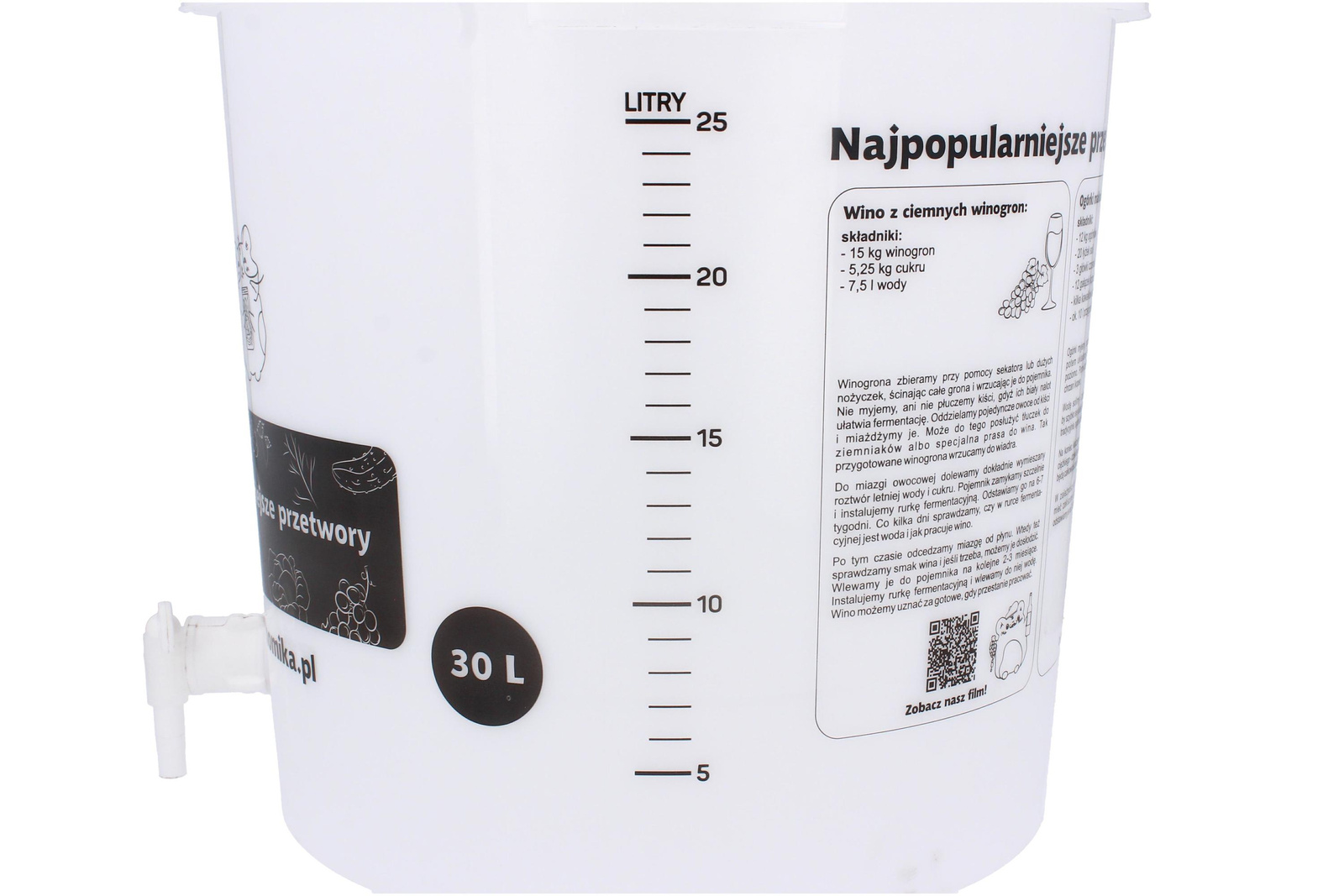 POJEMNIK FERMENTACYJNY / WIADERKO 30L Z POKRYWĄ - obrazek 4