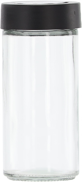 PRZYPRAWNIK KWADRATOWY 16,5 x 16,5 x 33,5 CM Z RĄCZKĄ 16 SŁOICZKÓW CZARNO-SREBRNY *9165 - obrazek 8