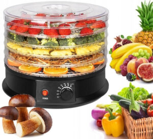 SUSZARKA DO ŻYWNOŚCI 5-POZIOMOWA 250W FI 32 CM Z MECHANIZMEM *2714