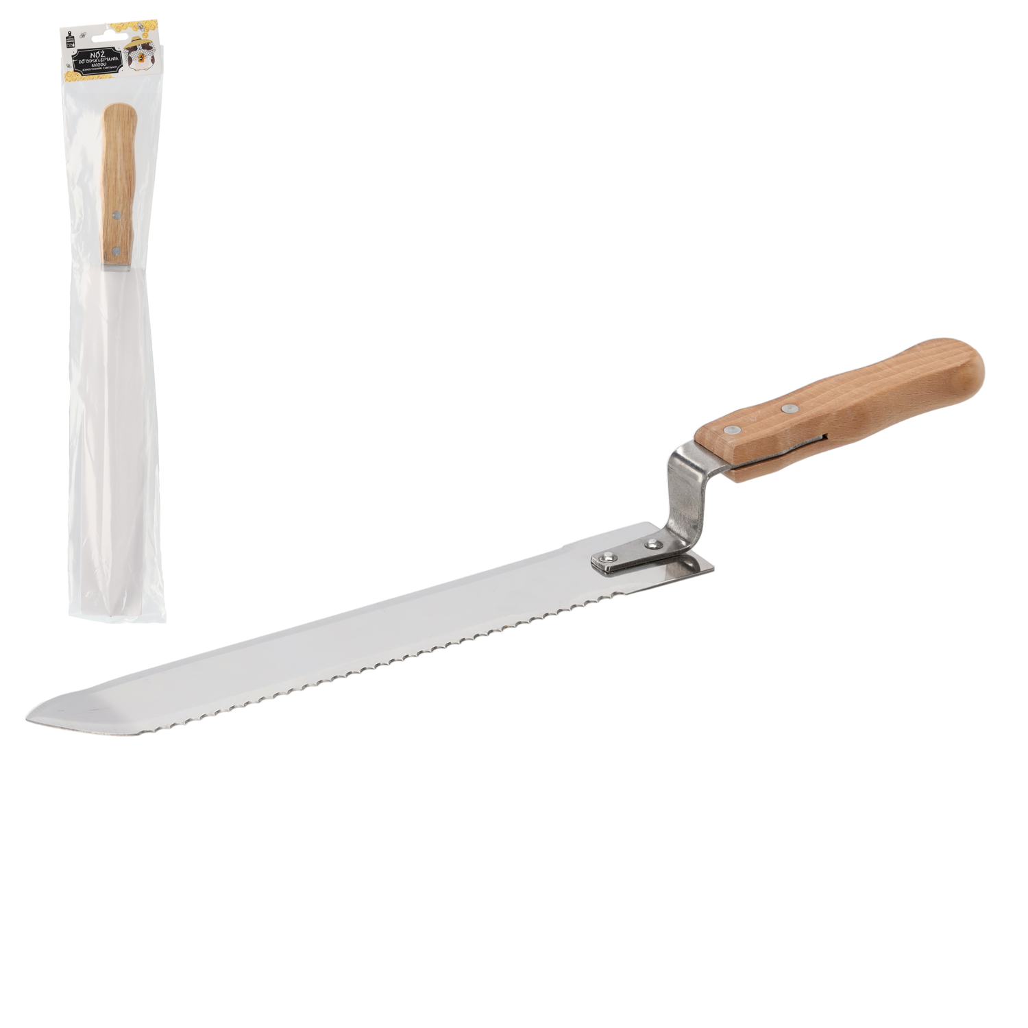 NÓŻ DO ODSKLEPIANIA MIODU JEDNOSTRONNIE ZĄBKOWANY opak=6szt *3851