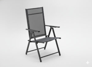 KRZESŁO OGRODOWE SKŁADANE STALOWE 66 x 53 x 107 CM SZARE