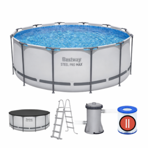 BASEN STELAŻOWY 3,66 X 1,22 M (BASEN, POMPA FILTRUJĄCA, DRABINKA, POKRYWA)