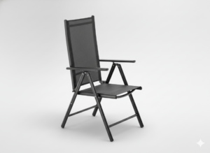 KRZESŁO OGRODOWE SKŁADANE ALUMINIUM 66 x 56 x 107 CM SZARE