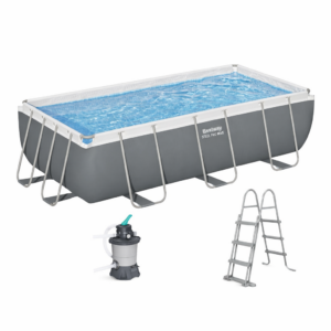 BASEN STELAŻOWY 4,04m x 2,01m x 1m (BASEN, POMPA FILTRUJĄCA, DRABINKA)
