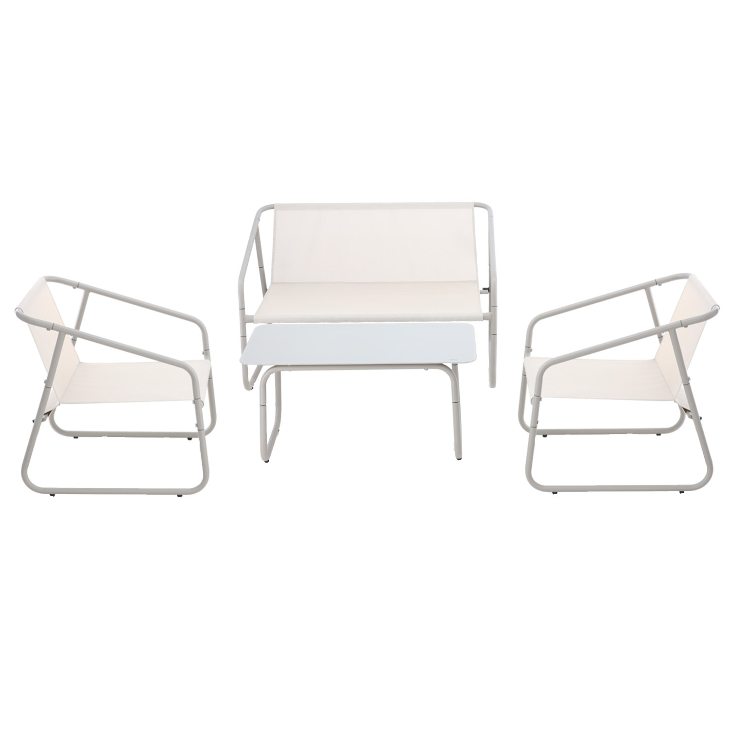 ZESTAW MEBLI OGRODOWYCH - SOFA, 2 KRZESŁA, STOLIK - BEŻOWY *3811 - obrazek 2