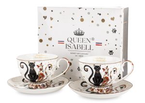 Zestaw Dwóch Filiżanek Z Podstawkami