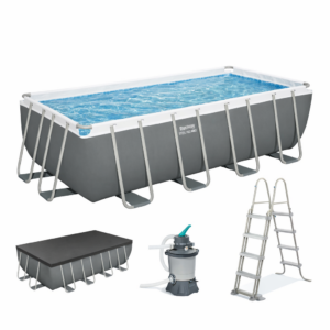 BASEN STELAŻOWY 4,88 X 2,44 X 1,22 M (BASEN, POMPA PIASKOWA, DRABINKA, POKRYWA,DOZOWNIK)
