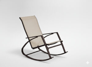 KRZESŁO OGRODOWE BUJANE - BRĄZOWE - 60x104x95 CM