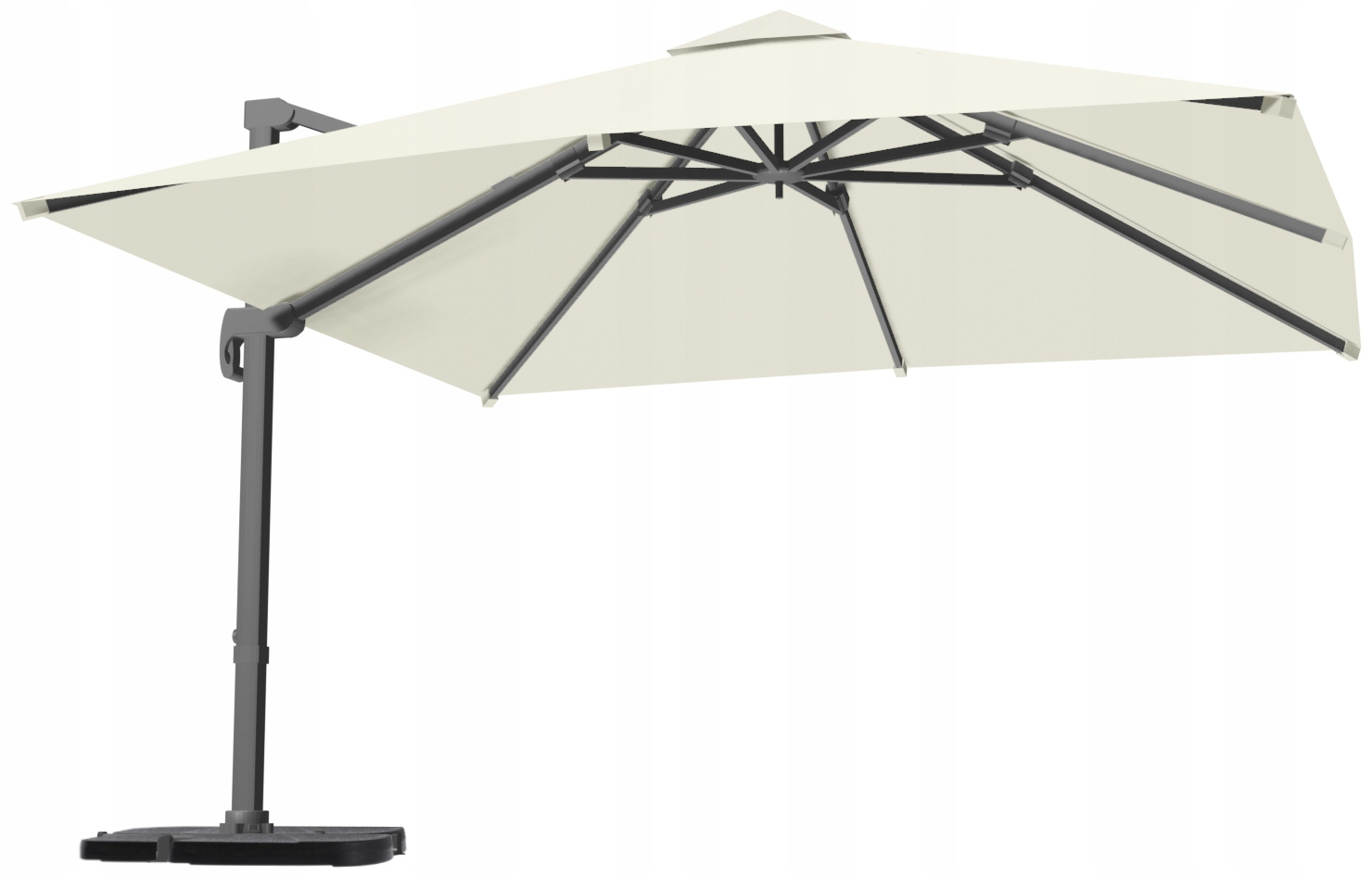 PODSTAWA DO PARASOLA 50 x 50 x 7.5 CM 4 ELEMENTOWA CZARNA - obrazek 8