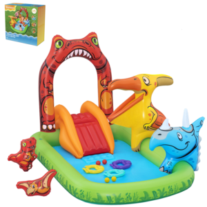 DMUCHANY PLAC ZABAW / BRODZIK ZE ZJEŻDŻALNIĄ JURASSIC 2,41 X 1,4 X 1,37 M *2168