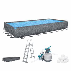 BASEN STELAŻOWY 9,56 X 4,88 X 1,32 M (POMPA PIASKOWA, DRABINKA, POKRYWA)