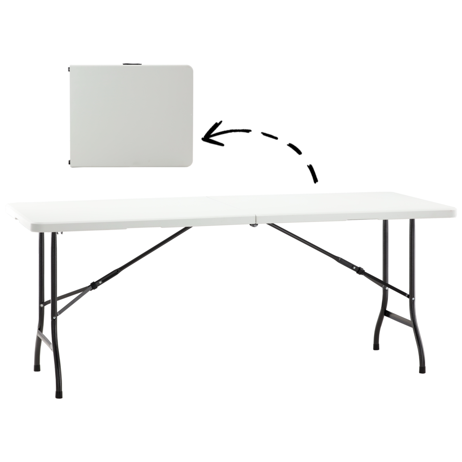 STÓŁ TURYSTYCZNY/CATERINGOWY SKŁADANY 180 x 75 x 72 CM - obrazek 2