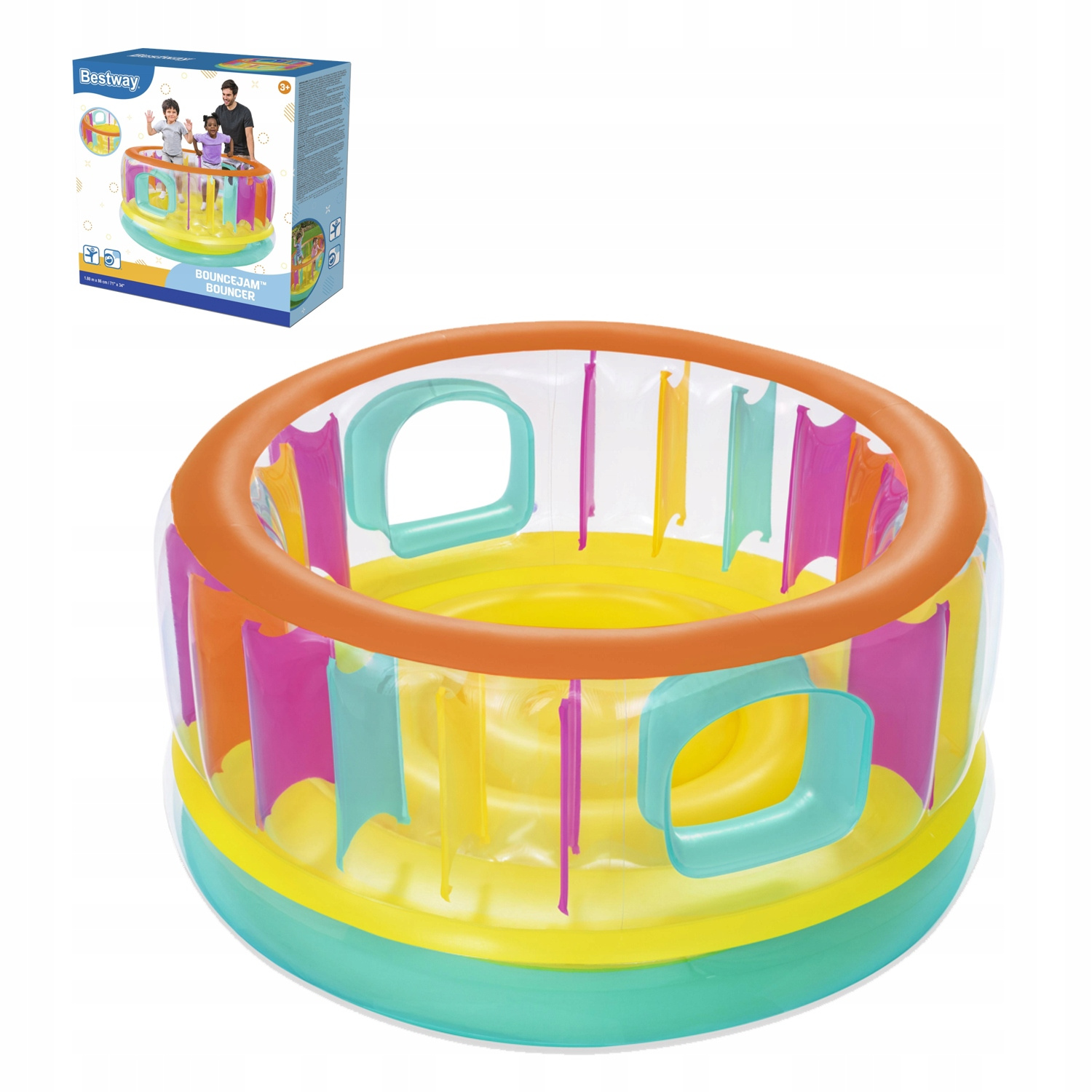 DMUCHANA TRAMPOLINA DLA DZIECI 180 X 86 CM *2085 - obrazek 2