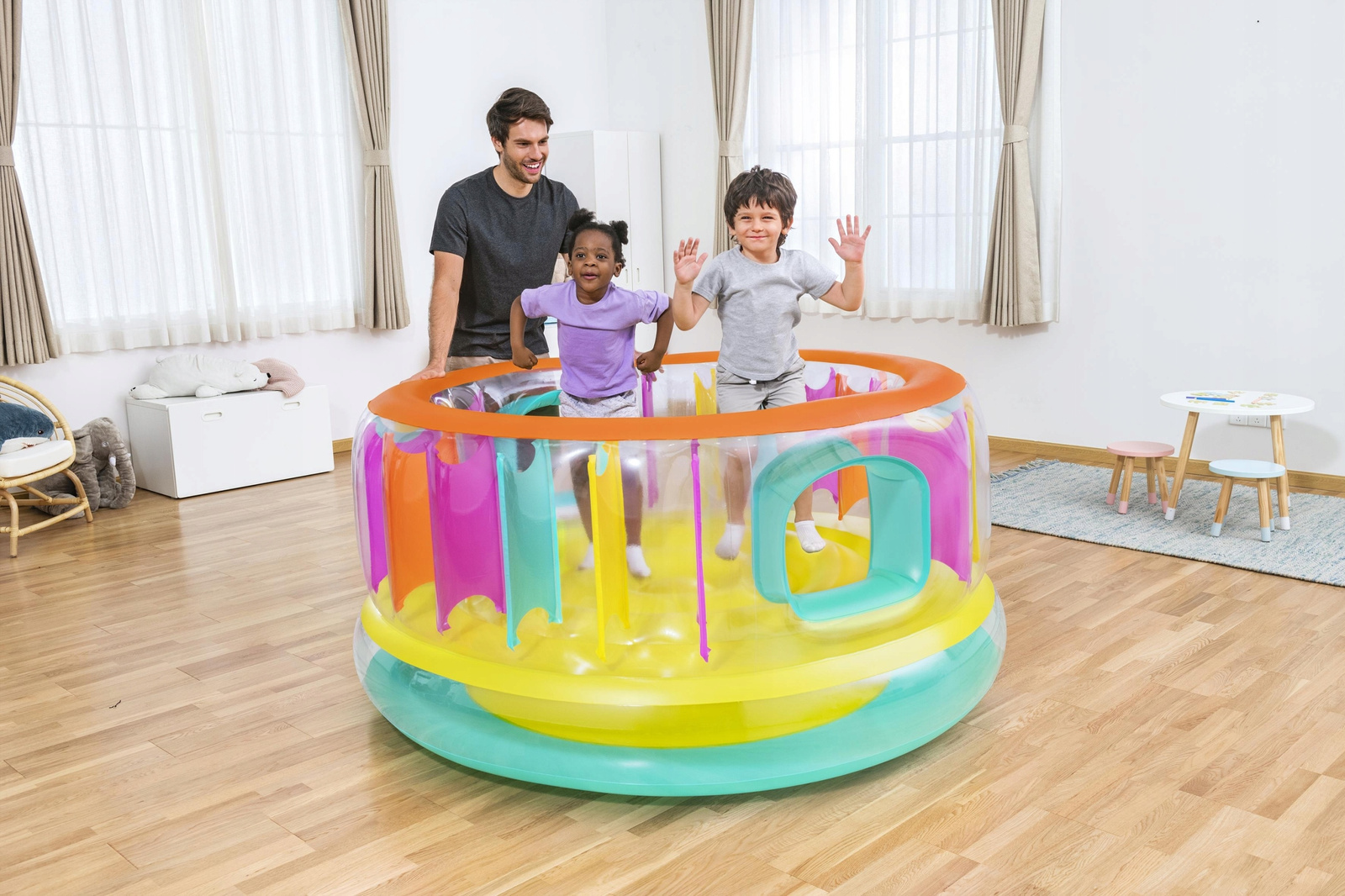 DMUCHANA TRAMPOLINA DLA DZIECI 180 X 86 CM *2085 - obrazek 7