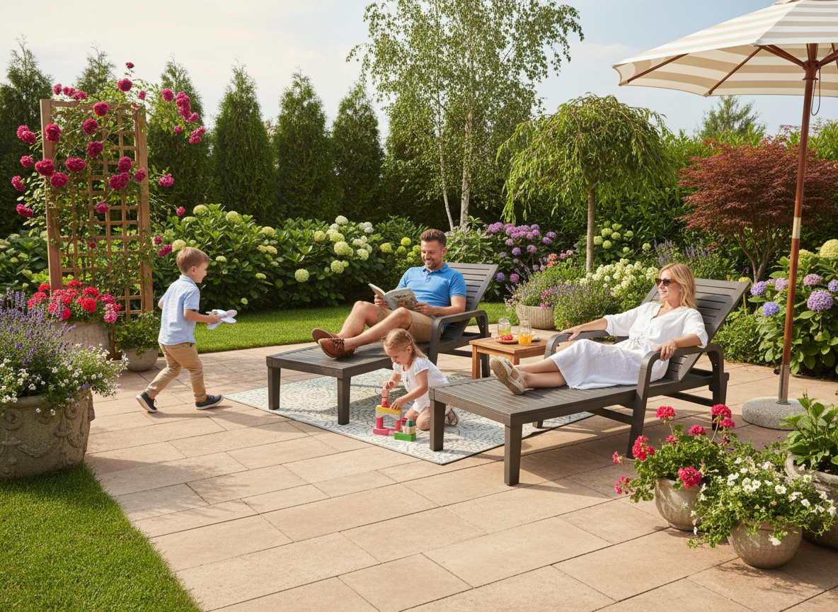 LEŻAK OGRODOWY 192X66X33 CM CIEMNY BRĄZ - obrazek 3