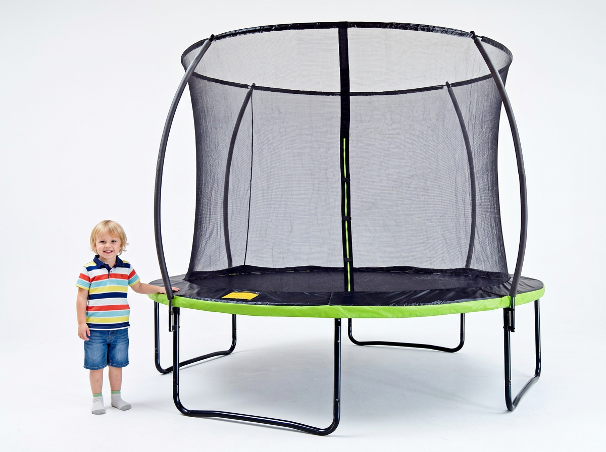 TRAMPOLINA 8FT 252 CM Z DRABINKĄ I SIATKĄ ZABEZPIECZAJĄCĄ *7628 - obrazek 3