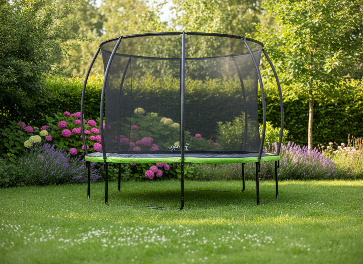 TRAMPOLINA 10FT 312 CM Z DRABINKĄ I SIATKĄ ZABEZPIECZAJĄCĄ - obrazek 6