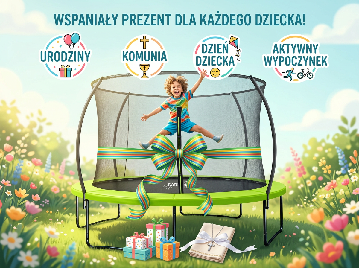 TRAMPOLINA 10FT 312 CM Z DRABINKĄ I SIATKĄ ZABEZPIECZAJĄCĄ - obrazek 11