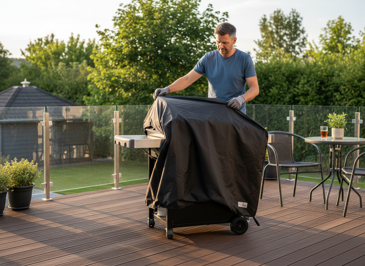 POKROWIEC NA GRILL GAZOWY 4-PALNIKOWY WODOODPORNY MATERIAŁ PVC - obrazek 3