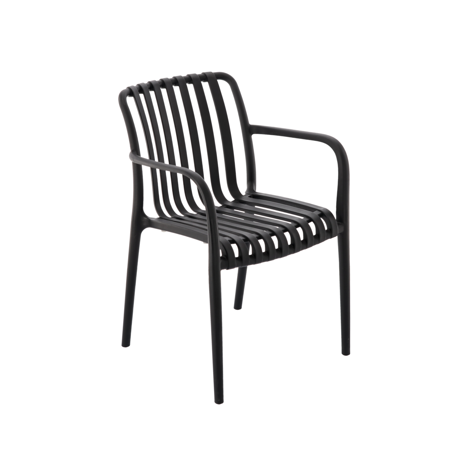 KRZESŁO OGRODOWE 45.5 x 57 x 45 / 81 CM CZARNE *8649 - obrazek 2