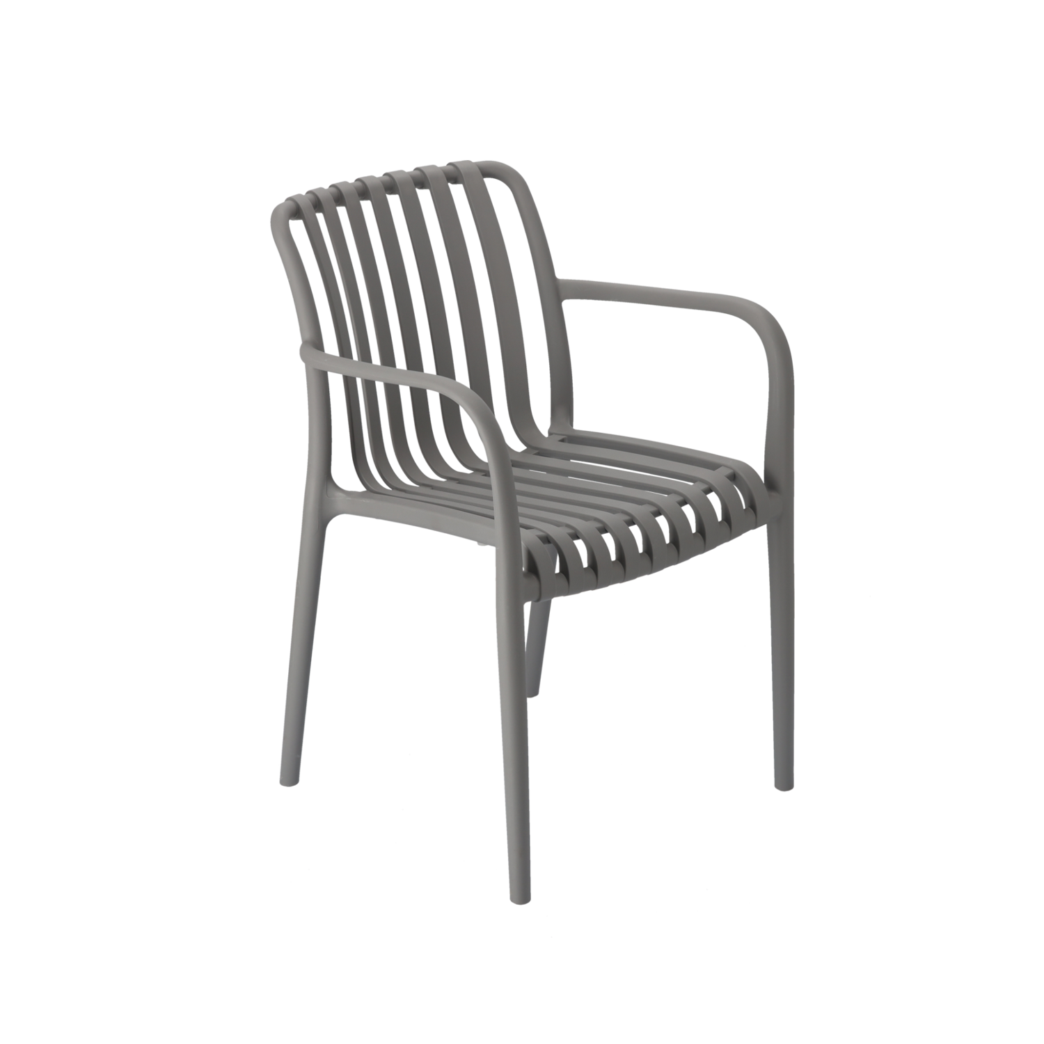 KRZESŁO OGRODOWE 45.5 x 57 x 45 / 81 CM SZARE *8663 - obrazek 2