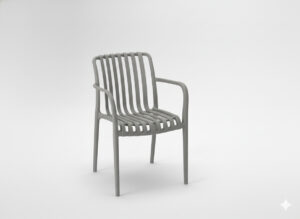 KRZESŁO OGRODOWE 45.5 x 57 x 45 / 81 CM SZARE *8663