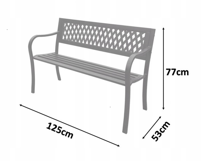 ŁAWKA DO OGRODU 125 x 53 x 77 cm - obrazek 7