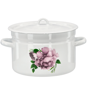 GARNEK EMALIOWANY 9 L 26 CM BIAŁY PIWONIA LAURA Z/P *2639