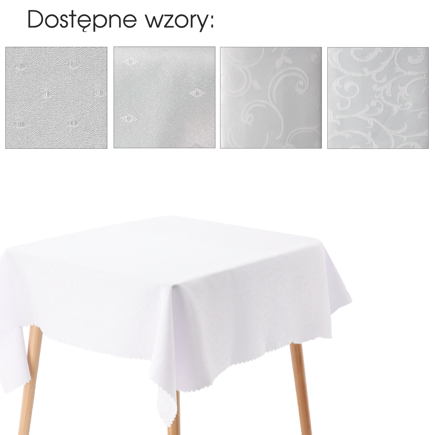 OBRUS BIAŁY 130*160 CM OPAK. 1 SZT  *4976