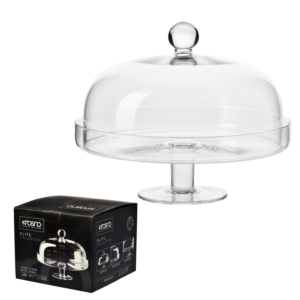 PATERA SZKLANA 28 CM  Z KLOSZEM NA NODZE ELITE *5195*8249